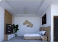 Bedroom with modern minimalist styling